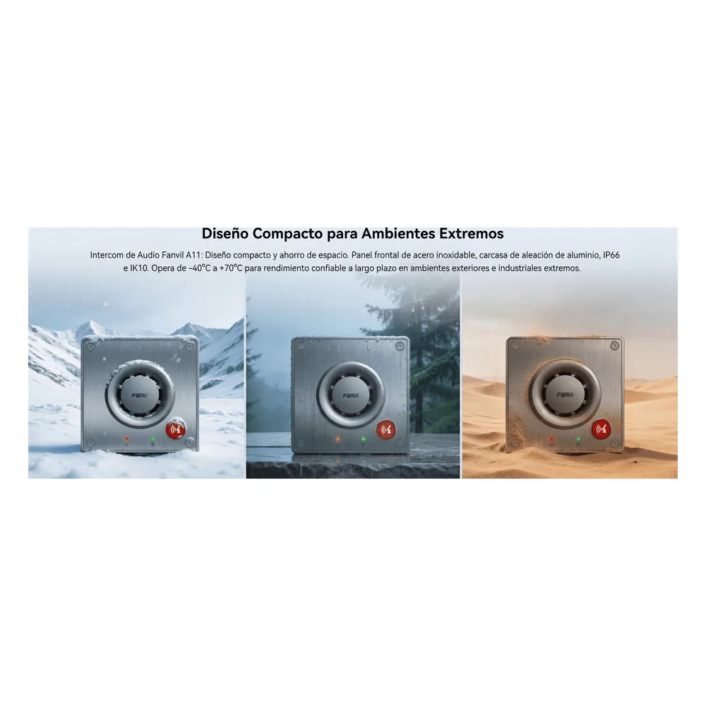 Video Intercom IP para Exterior / Cámara 4 Megapixel (1080p) / HDR e Iluminación IR / Altavoz 5W y Doble Micrófono con Reducción de Ruido / Panel Acero Inoxidable y Cuerpo Aluminio / IP66 e IK10 / PoE+ / 2 Líneas SIP – vista 16
