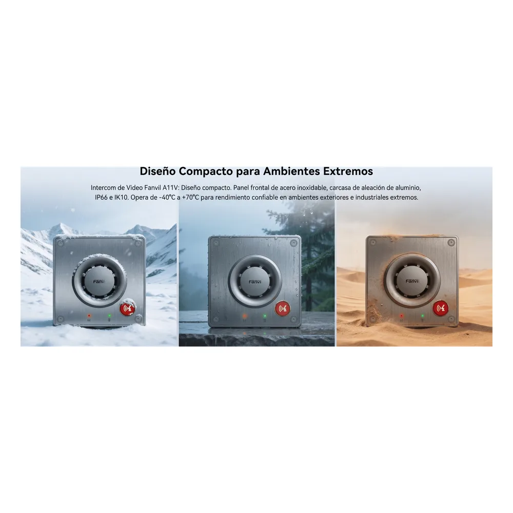 Video Intercom IP para Exterior / Cámara 4 Megapixel (1080p) / HDR e Iluminación IR / Altavoz 5W y Doble Micrófono con Reducción de Ruido / Panel Acero Inoxidable y Cuerpo Aluminio / IP66 e IK10 / PoE+ / 2 Líneas SIP – vista 15
