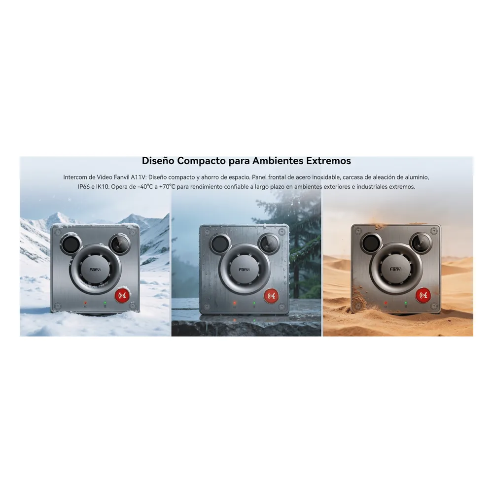 Video Intercom IP para Exterior / Cámara 4 Megapixel (1080p) / HDR e Iluminación IR / Altavoz 5W y Doble Micrófono con Reducción de Ruido / Panel Acero Inoxidable y Cuerpo Aluminio / IP66 e IK10 / PoE+ / 2 Líneas SIP – vista 20
