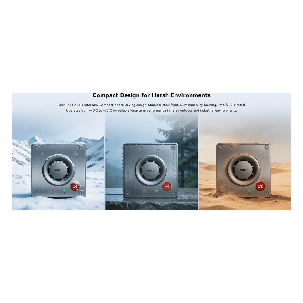 Video Intercom IP para Exterior / Cámara 4 Megapixel (1080p) / HDR e Iluminación IR / Altavoz 5W y Doble Micrófono con Reducción de Ruido / Panel Acero Inoxidable y Cuerpo Aluminio / IP66 e IK10 / PoE+ / 2 Líneas SIP – vista 5