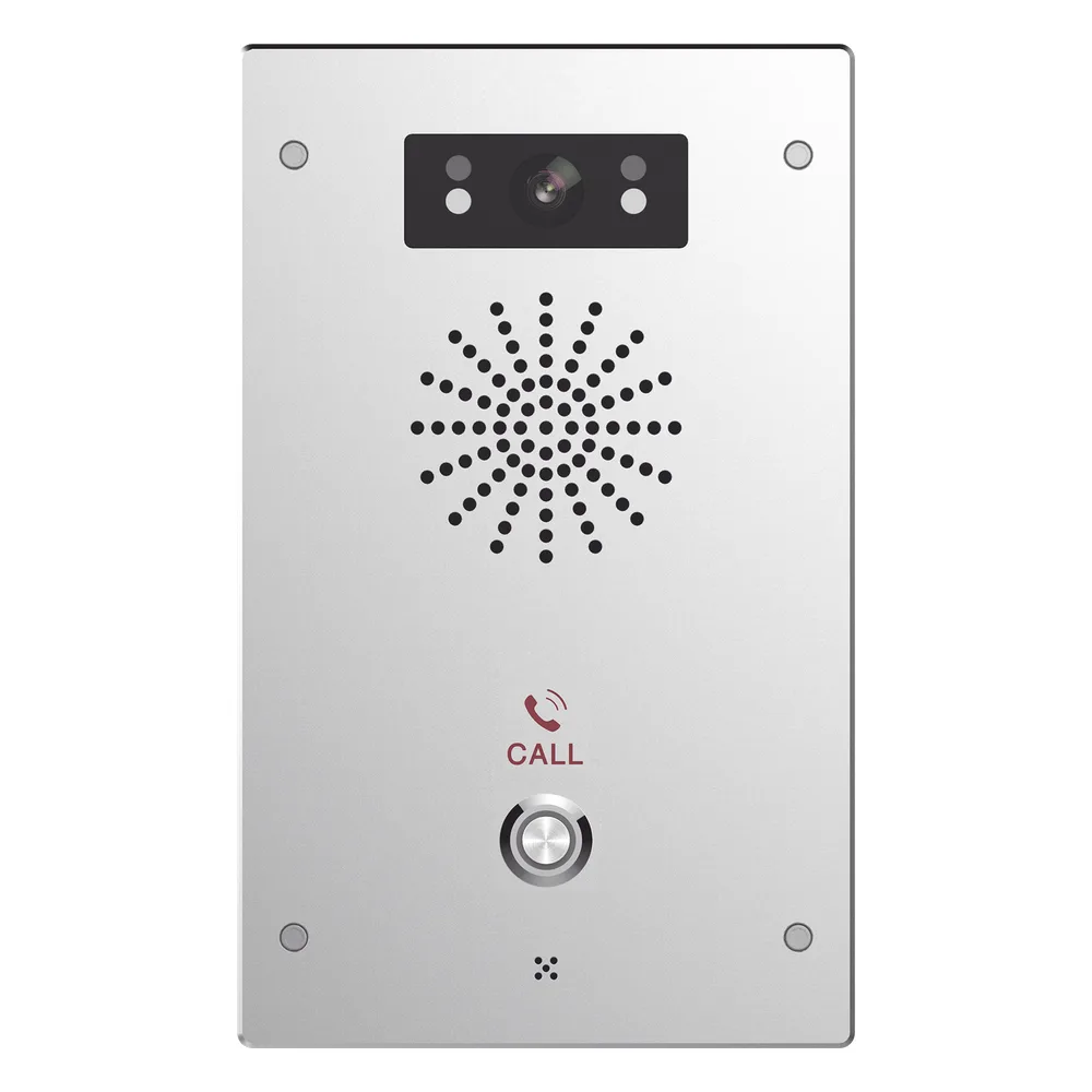 Video Intercomunicador IP / 2 Líneas SIP / Cámara 2MP 1080p / 2 Relevadores / ONVIF / IP65 e IK10 / PoE 802.3af / Audio HD / Visión Nocturna IR / -40°C a 70°C