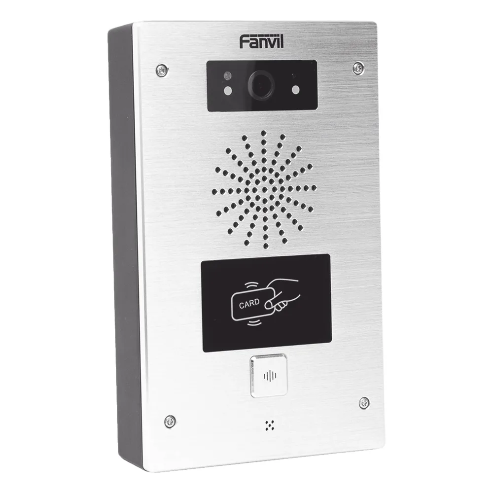 Video portero IP, 2 líneas SIP, 2 relevadores, lector de tarjeta RFID, Compatible con NVR Hikvision por Onvif, con botón para llamada, anti-vandálico, PoE, IP65 e IK10, PoE