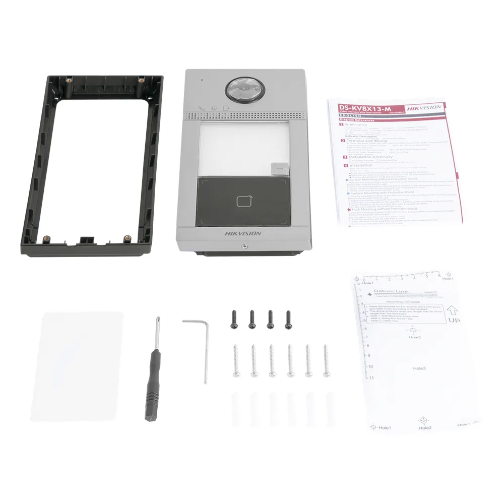Videoportero IP 2 Megapixel / Llamada y Apertura Remota desde App Hik-Connect / PoE / Exterior IP65 + Antivandalico IK08 / 1 Departamento / Apertura con Tarjeta / Soporta 2 Puertas y hasta 6 Monitores – vista 4