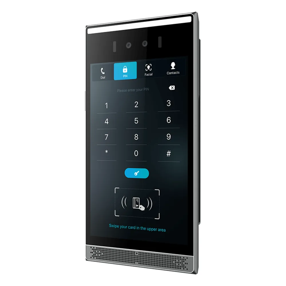 Videoportero SIP con Reconocimiento Facial / Pantalla Táctil IPS 8" / Cámara 2MP Lente Dual / BLE + Wiegand / Anti-Suplantación / IP66 IK07 / PoE – vista 3