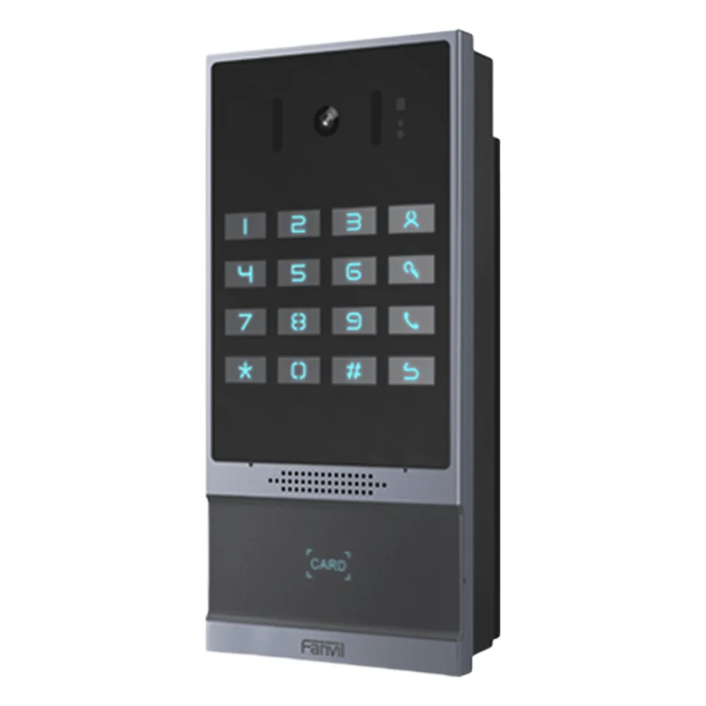 Videoportero SIP para Control de Acceso, Teclado numérico iluminado, 2 relevadores, anti-vandálico, IP66 y IK07, PoE
