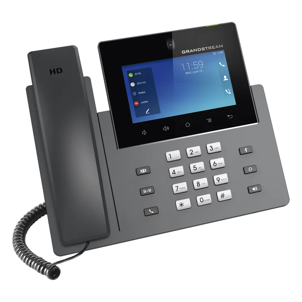 Videoteléfono IP GXV3450 para Android / Pantalla Táctil Capacitiva de 5 Pulgadas 1280 x 720 / Cámara CMOS de 2 Megapíxeles / Wi-Fi 5 y Bluetooth 5.0 / 16 Líneas SIP / PoE/PoE+ / Android 11 / Videoconferencia HD 720p – vista 2