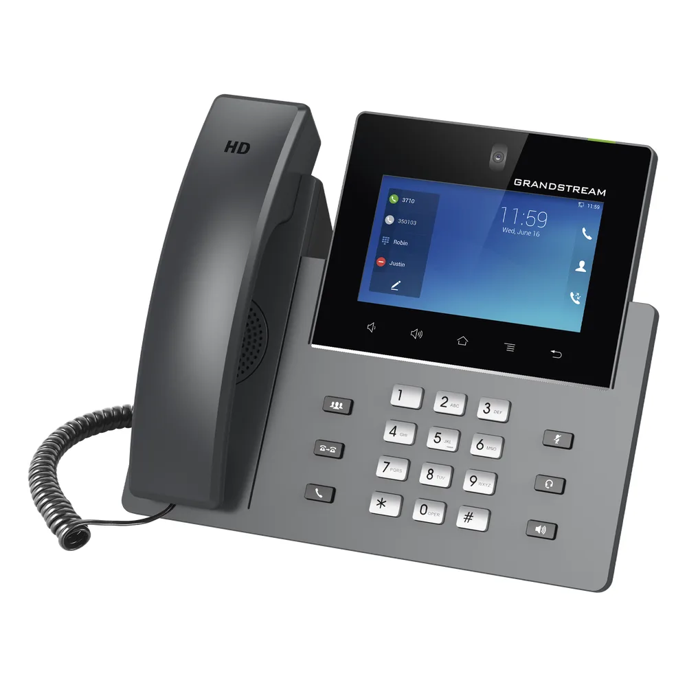 Videoteléfono IP GXV3450 para Android / Pantalla Táctil Capacitiva de 5 Pulgadas 1280 x 720 / Cámara CMOS de 2 Megapíxeles / Wi-Fi 5 y Bluetooth 5.0 / 16 Líneas SIP / PoE/PoE+ / Android 11 / Videoconferencia HD 720p – vista 3