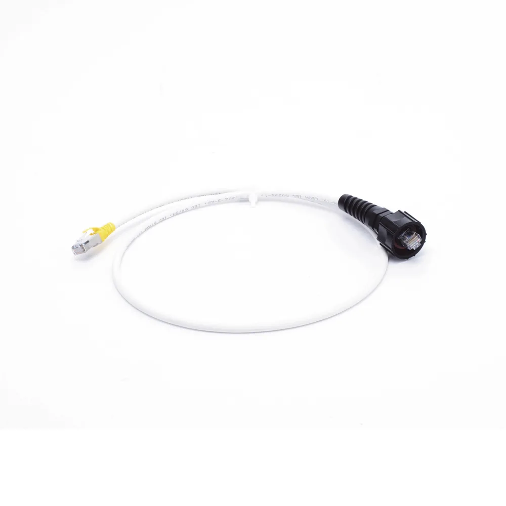 (XC6A-S10-B05) Patch Cord RJ45 Cat6A S/FTP T568A/B CM/LS0H1 Blanco Amarillo 3.05 Metros (10 Pies) – vista 4