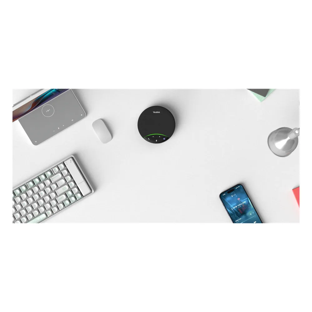 Yealink SP92, altavoz portátil con micrófono integrado, Bluetooth 5.3 con adaptador USB-C/A, alcance de captación de voz de 4 m, 20 horas de conversación, cancelación de ruido con IA. – vista 4