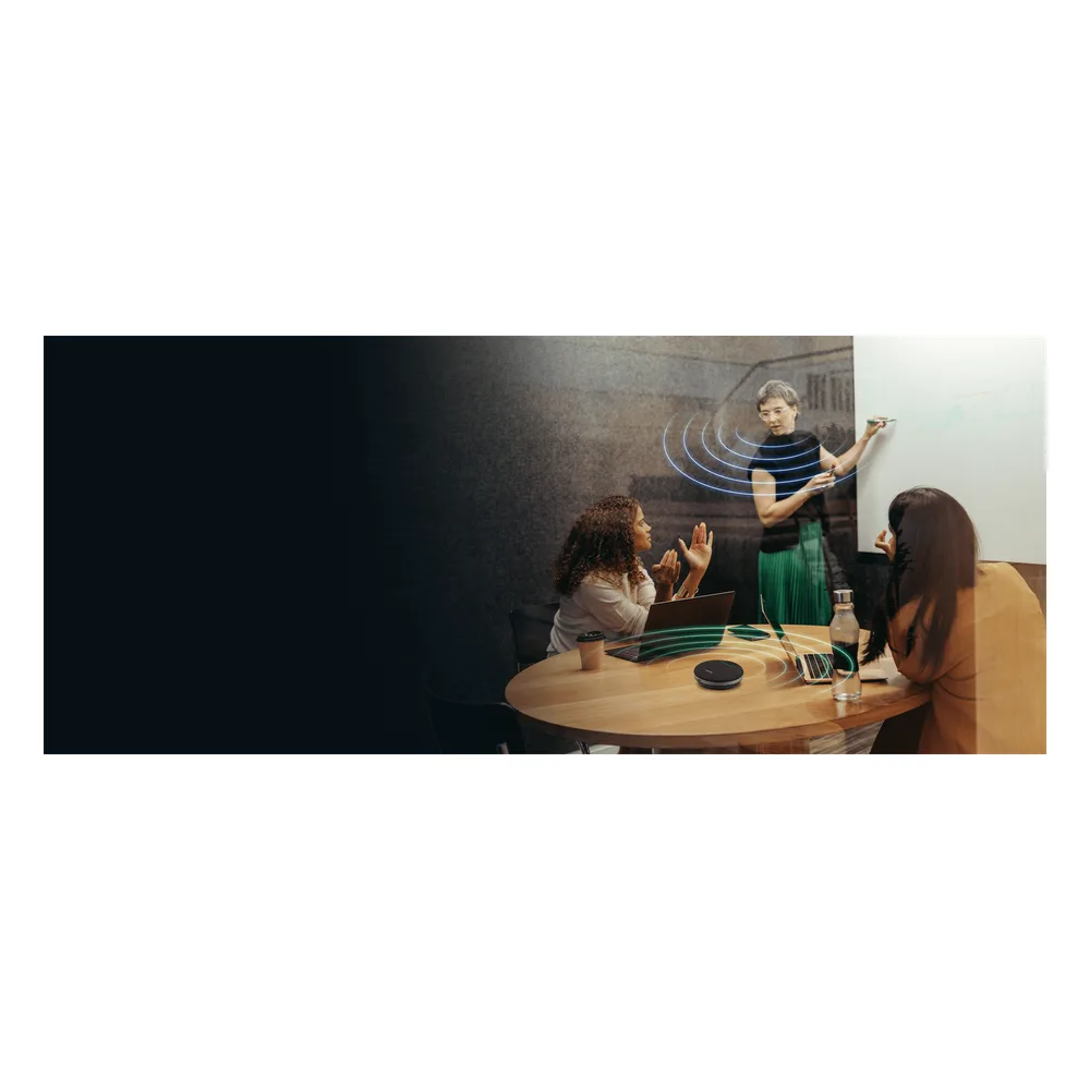 Yealink SP92, altavoz portátil con micrófono integrado, Bluetooth 5.3 con adaptador USB-C/A, alcance de captación de voz de 4 m, 20 horas de conversación, cancelación de ruido con IA. – vista 5