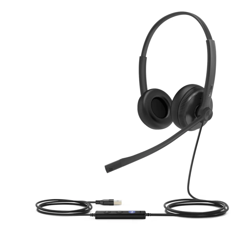 Yealink UH34 Dual versión Microsoft Teams con cancelación de ruido profesional conexión USB-A y controlador de llamadas