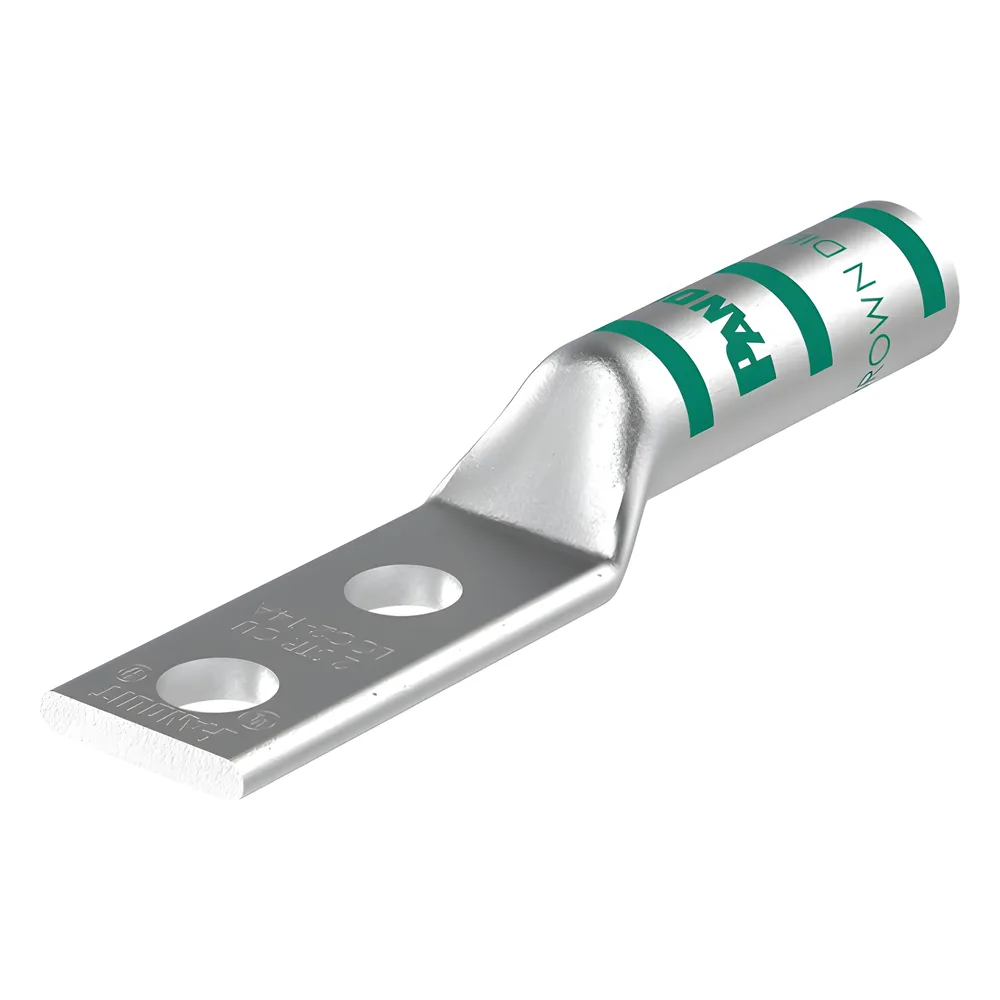 Zapata de compresión LCC2-14A-Q para cal. 2 Awg, Doble barreno para tornillo prisionero de 1/4, Espaciado de orificio 16 mm, 1 Pz – vista 2