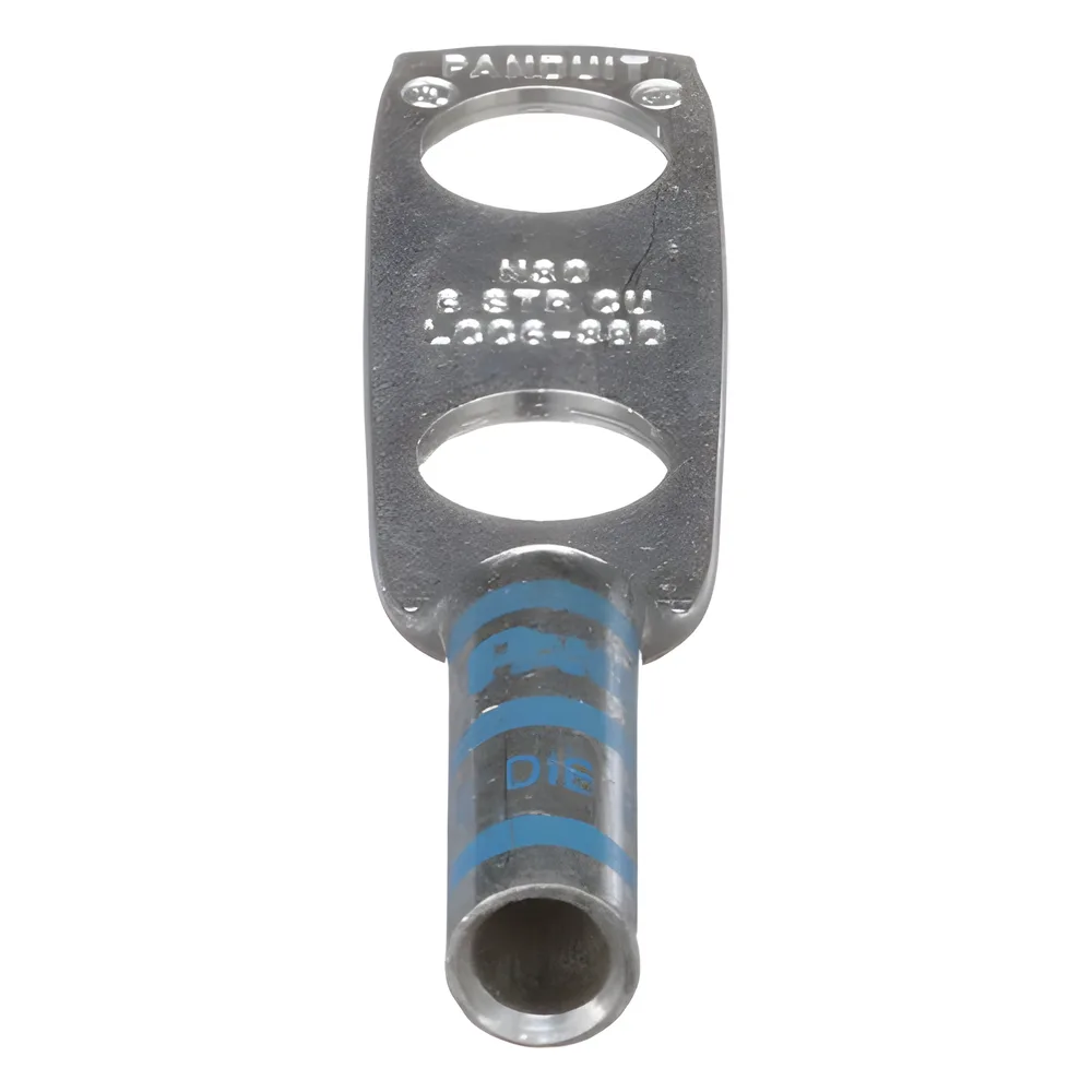 Zapata de compresión LCC6-38D-L para cal. 6 Awg, Doble barreno para tornillo prisionero de 3/8, Espaciado de orificio 25.4mm, 1 Pz – vista 4