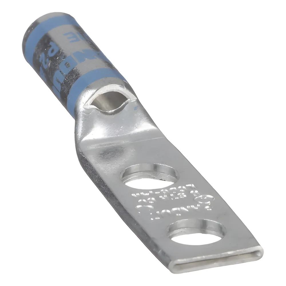Zapata de compresión LCD6-14A-L para cal. 6 Awg, Doble barreno para tornillo prisionero de 1/4, Espaciado de orificio 16mm, 1 Pz – vista 2