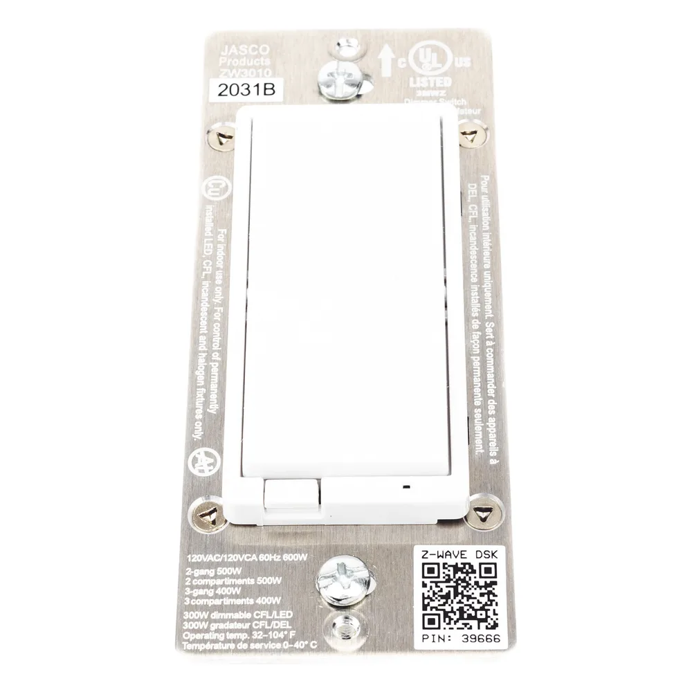 (ZWAVE) Dimmer, señal inalámbrica Z-WAVE, compatible con HUB HC7, C8, panel de alarma L5210, L7000, Total Connect. y Alarm.Com – vista 8