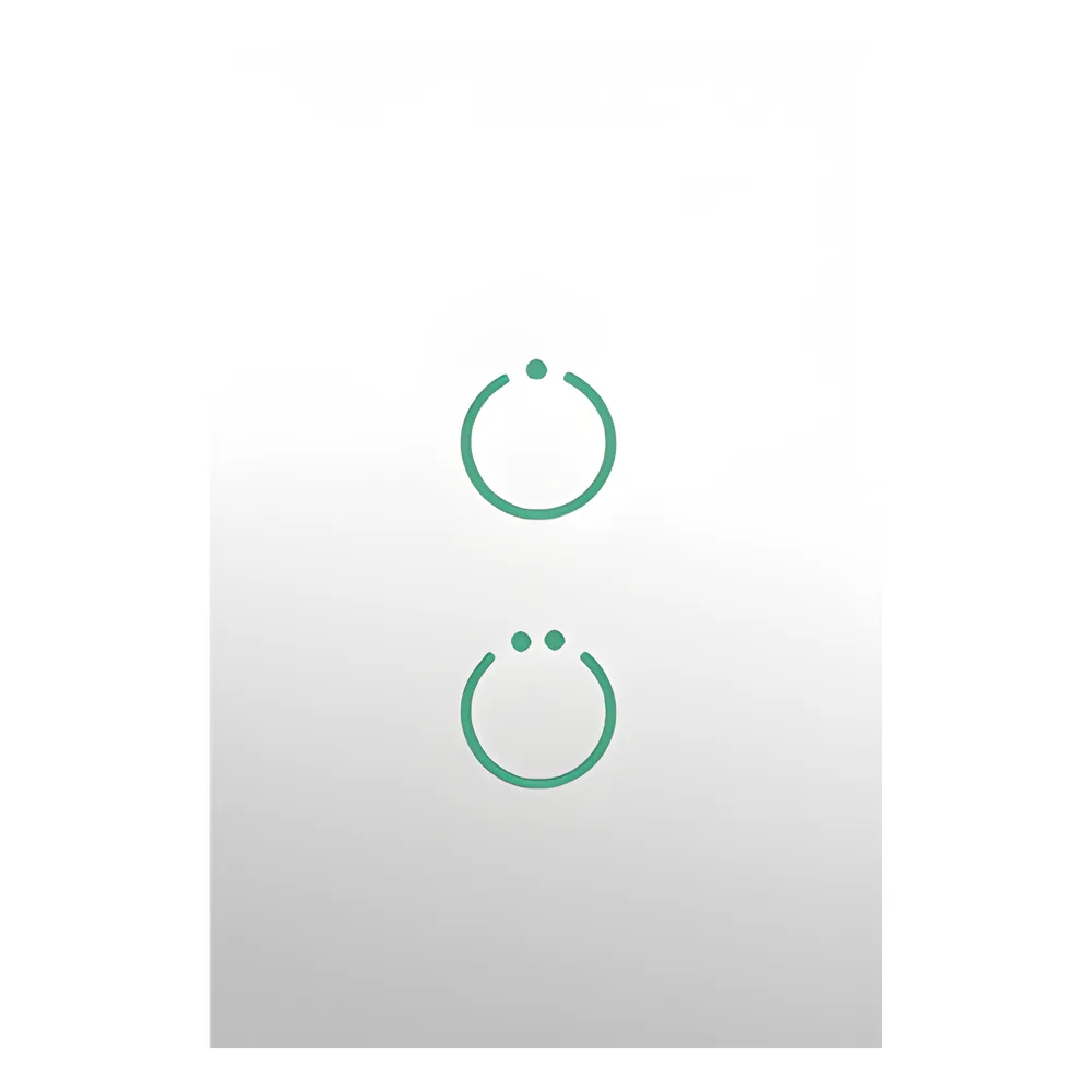 (ZWAVE) Interruptor On/Off panel táctil touch inalámbrico Zwave Plus 2 botones. Compatible con Hubitat HC8, Álula  M2M, otro