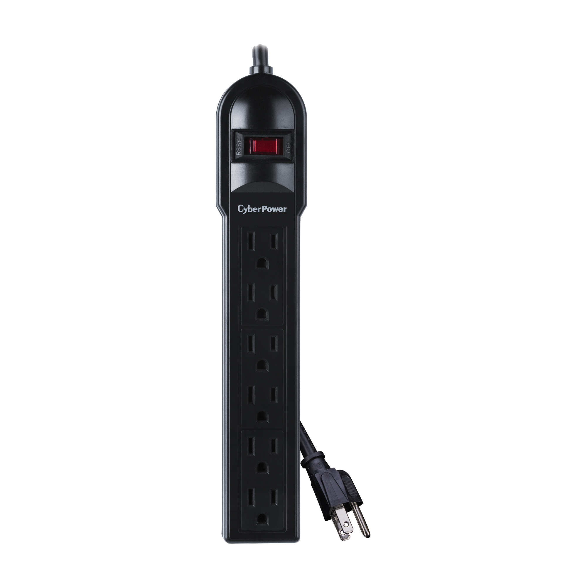 Multicontacto Con Supresor de Picos MOV y Filtro de Ruido EMI/RFI de 6 Conectores NEMA 5-15R de 900 J