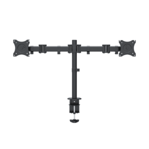 Montaje de Escritorio articulado para 2 monitores de 13 a 27″ /  Soporta hasta 10 kg / Vesa 75 x 75 / 100 x 100 / Acero / Giro: 360°