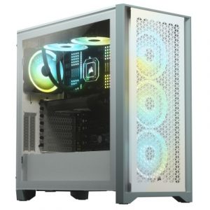 Gabinete CORSAIR  4000D Airflow CC-9011201-WW, ATX, Blanco, semitorre con cristal templado