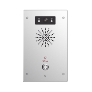 Video Intercomunicador IP, 2 líneas SIP, 2 relevadores con botón para llamada, Onvif, anti-vandálico, PoE, IP65 e IK10, PoE