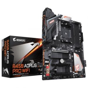 Motherboard GIGABYTE B450 AORUS PRO WIFI, DDR4-SDRAM, 64 GB, AMD, Socket AM4, ATX