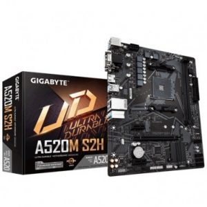Motherboard GIGABYTE A520M S2H, DDR4, AMD, Socket AM4, Micro ATX