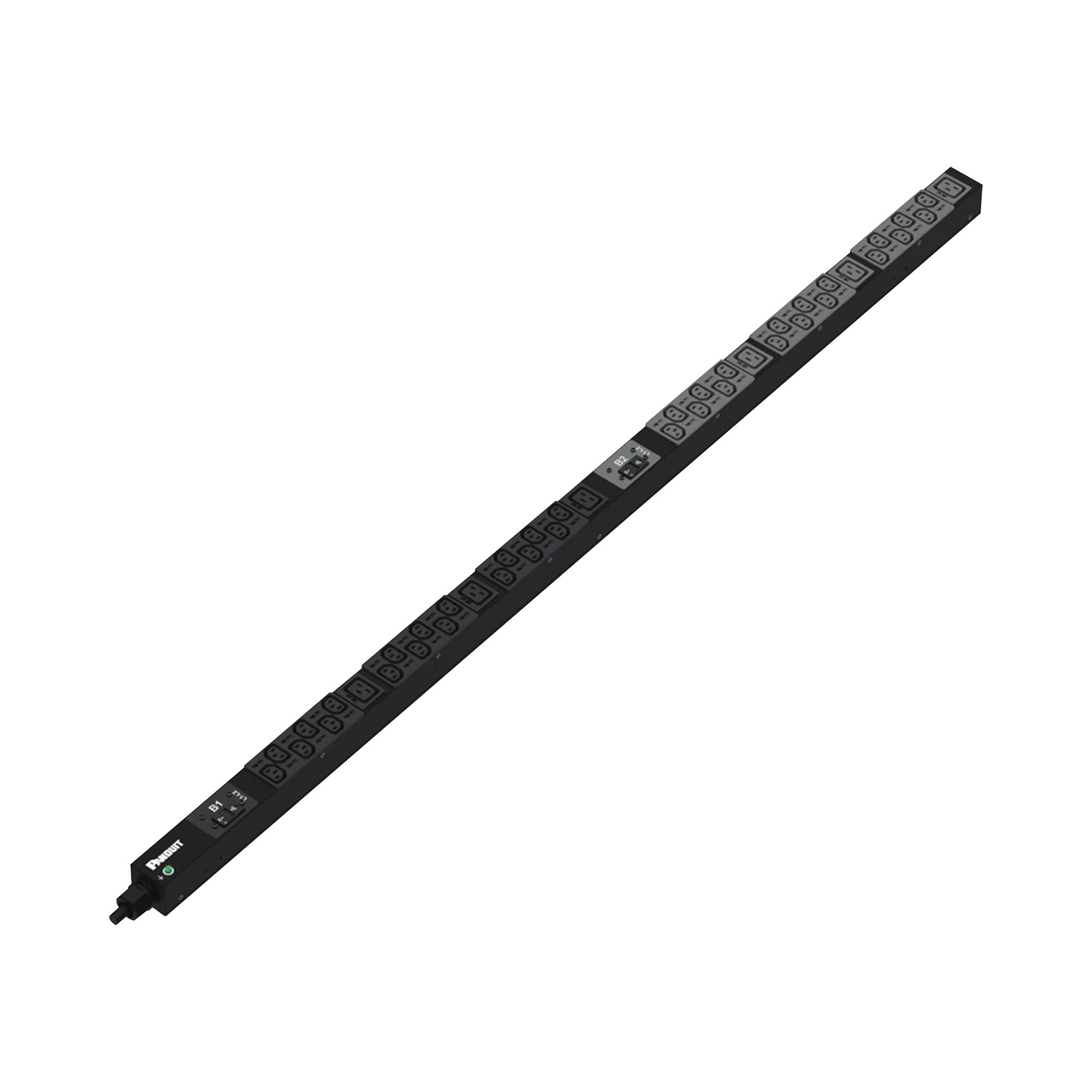 PDU Básico para Distribución de Energía, Enchufe de Entrada NEMA L6-30P, Con 36 Contactos C13 y 6 C19, de Instalación Vertical, 30 Amp, 208 Vca